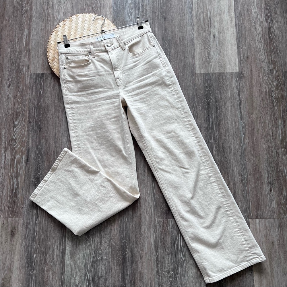 AYR Straight Leg Jeans in Cream - Picture 2 of 11